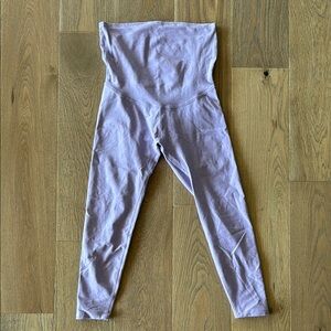 Maternity Lavender High-Waisted Leggings